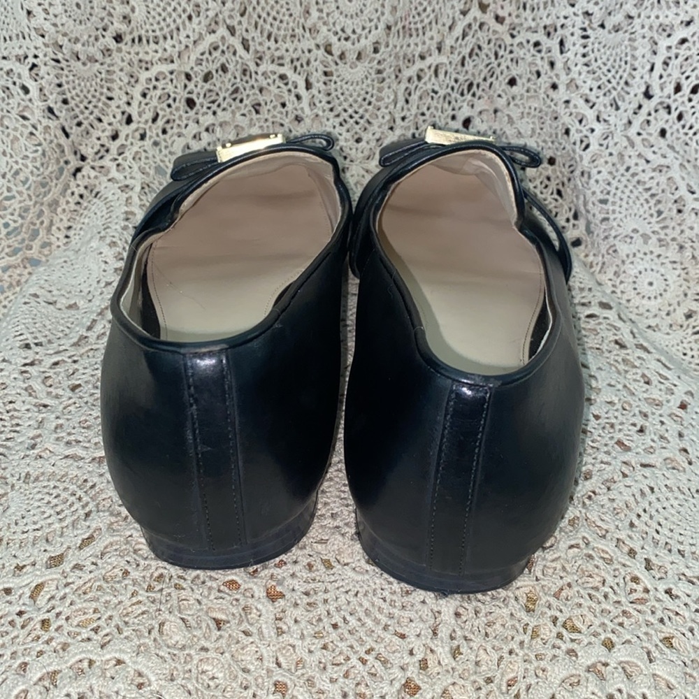 Cole Haan Black Loafers with Gold Buckle - Picture 4 of 8